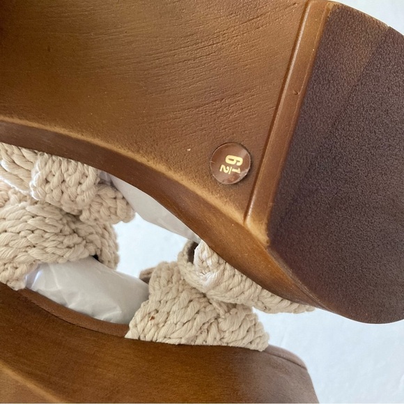 NWOT Seychelles Anthropologie Smoke Show Ivory Rope Woven Heels - Picture 8 of 8